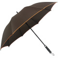 Promotional Large Size Windproof Stick Golf Umbrella with Safety Reflective Strip
